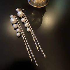 pearl long earings