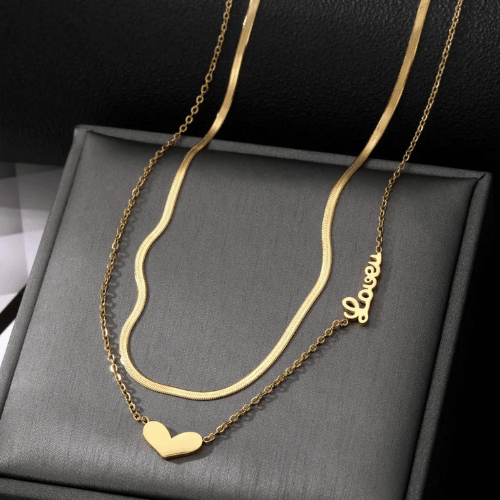 Golden Love Layered NecklaceGolden Love Layered Necklace