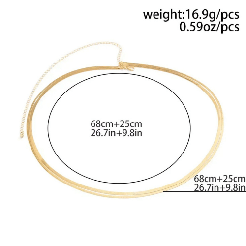 Sleek Silver Layered Waist Chain