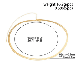 Sleek Silver Layered Waist Chain