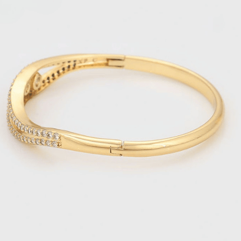 Golden Grace Crystal Bangle