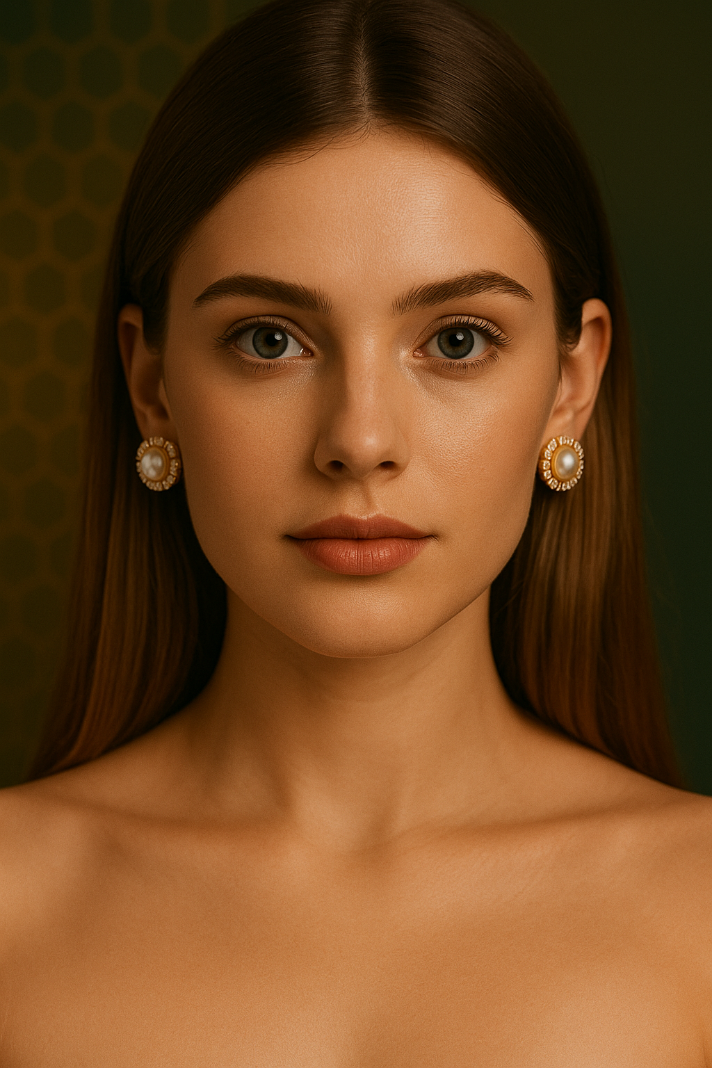 Royal Pearl & Diamond Ring Set – Elegant Gold-Tone Jewelry Combo